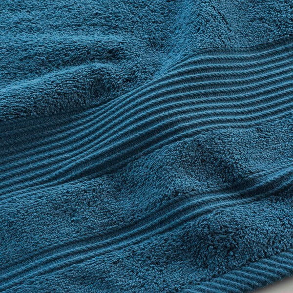 Tumši zils frotē kokvilnas dvielis 90x150 cm Tendresse – douceur d'intérieur-image-2
