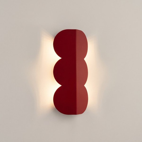 Sarkana alumīnija sienas lampa BISCUIT – Thoro-image-1