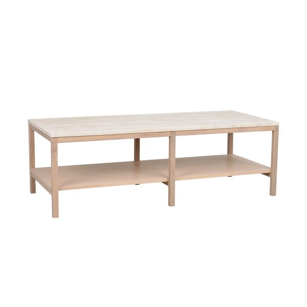 Balts žurnālgaldiņš ar akmens virsmu 140x60 cm Orwel – Rowico-image-3