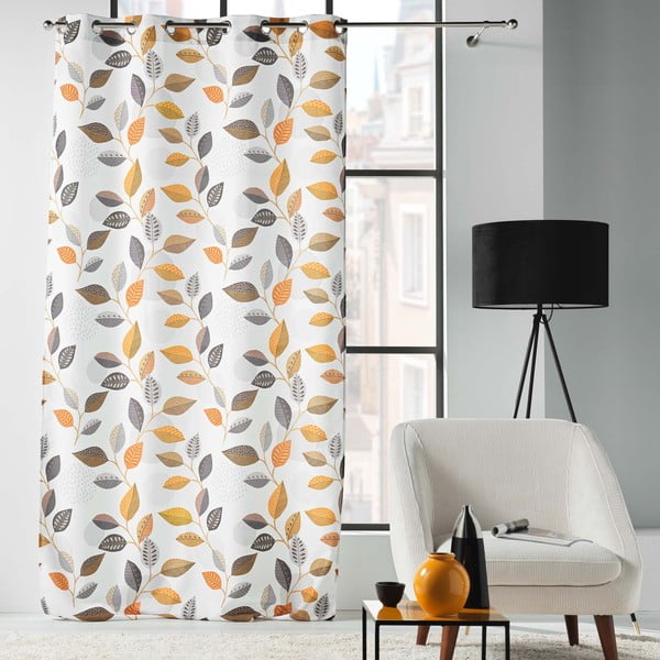 Dzeltens/balts aizkars 140x280 cm Vahine – douceur d'intérieur-image-2