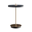 Antracīta pelēka LED galda lampa ar regulējamu spilgtumu no metāla (augstums 31 cm) Asteria Move – UMAGE