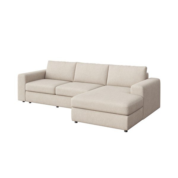 Bēšs samta stūra dīvāns (ar labo stūri/ar zvilni) Baga – Rodier-image-2