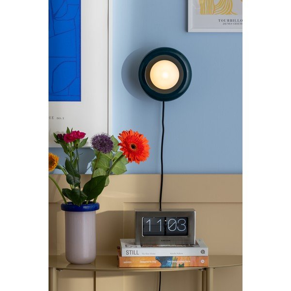 Tumši zila keramikas sienas lampa ar vadu Catania Ring – Leitmotiv-image-1
