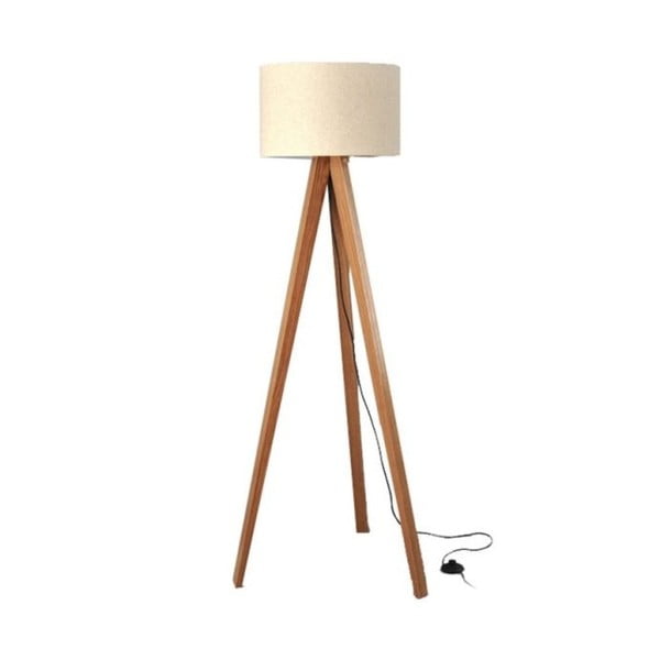 Stāvlampa Tripod Beige/Walnut