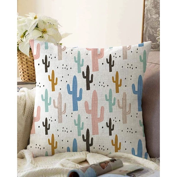 Spilvendrāna ar kokvilnas maisījumu Minimalist Cushion Covers Cacti, 55 x 55 cm