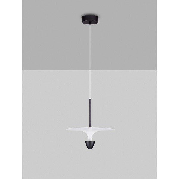 Matēti melna alumīnija LED piekaramā lampa ø 34 cm Topio – Nova Luce-image-2
