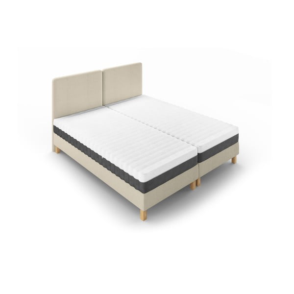 Bēša divguļamā gulta Mazzini Beds Lotus, 140 x 200 cm-image-3