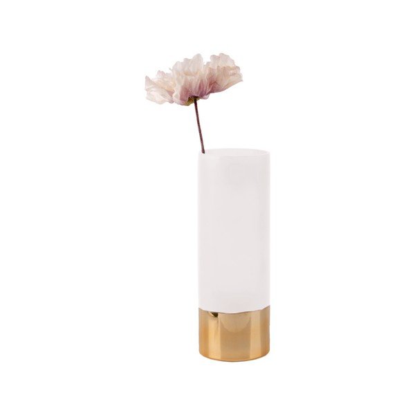 Balti zeltīta stikla vāze PT LIVING Glamour, augstums 25 cm-image-1