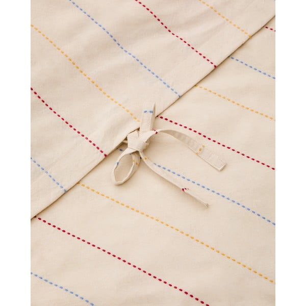 Bēša vienguļamā bērnu gultas veļa no organiskās kokvilnas  ar palagu 150x220 cm Indani – Kave Home-image-3