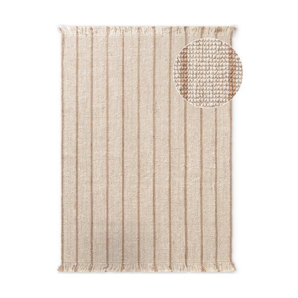 Krēmkrāsas ar rokām darināts džutas paklājs 160x230 cm Harvest Sierra – Elle Decoration