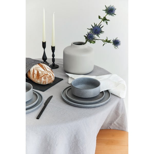 Pelēku keramikas trauku komplekts (12 gab.) Bonami Selection Malia-image-1