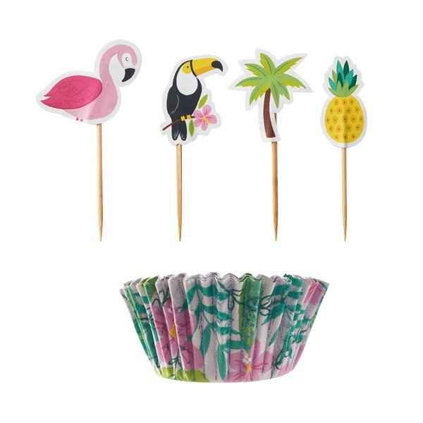 Papīra cupcake cups un cupcake lineru komplekts Mason Cash Tropical