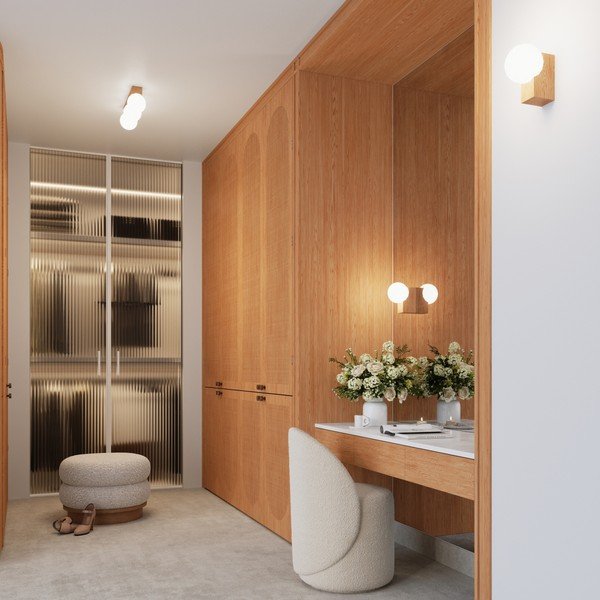 Balta/dabīga toņa griestu lampa ar stikla abažūru ø 12 cm Solum – Sollux-image-2