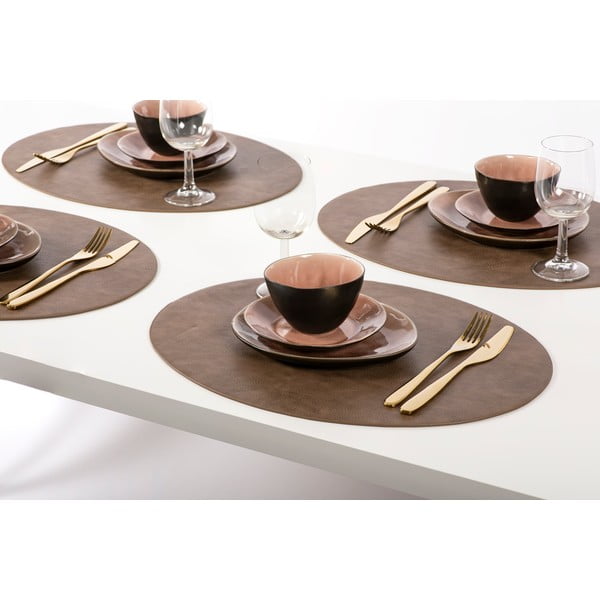 Tumši brūns ādas imitācijas paliktnis ZicZac Troja, 33 x 45 cm-image-1