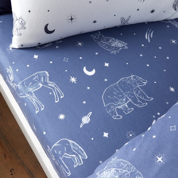 Flaneļa bērnu palags ar gumiju 70x140 cm Starlight Animals – Bianca