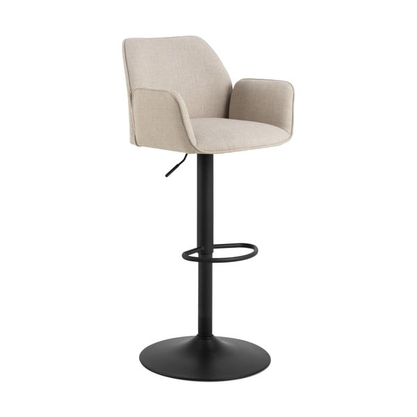 Bēšs bāra krēsls ar regulējamu augstumu/ar roku balstiem (sēdekļa augstums 85 cm) Glenda – Actona