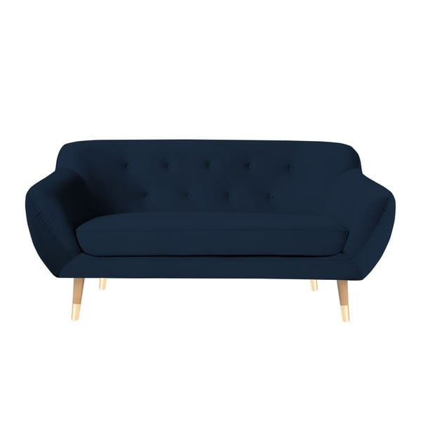 Mazzini Sofas Amelie tumši zils divvietīgs dīvāns