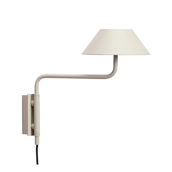 Bēša metāla LED sienas lampa ar regulējamu spilgtumu ar vadu ø 30 cm Cover – Hübsch-image-3