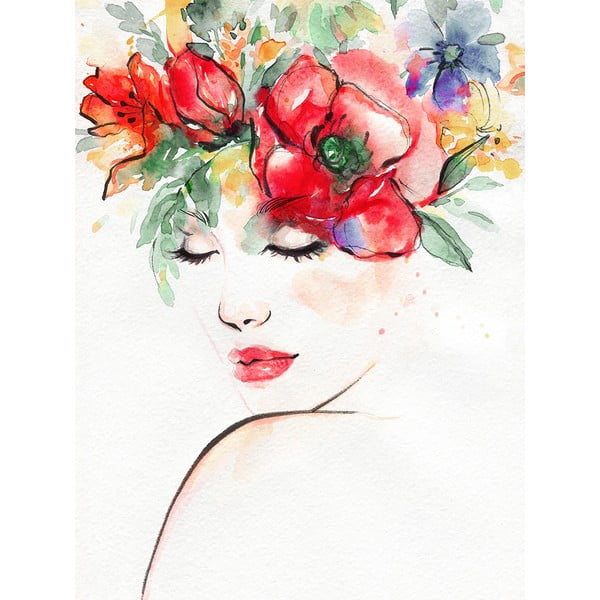Glezna Styler Canvas Flower Head, 80 x 60 cm