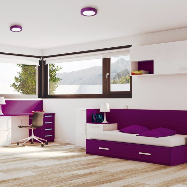 Violeta griestu lampa SULION Gummy, ⌀ 30 cm-image-1