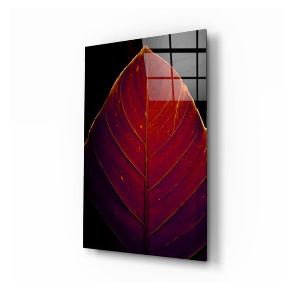 Stikla glezna Insigne Red Leaf, 46 x 72 cm