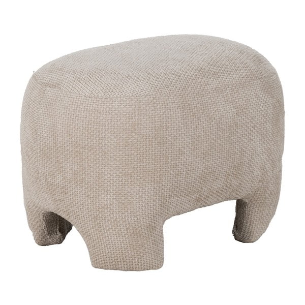 Bēšs pufs no šenila auduma – Ixia