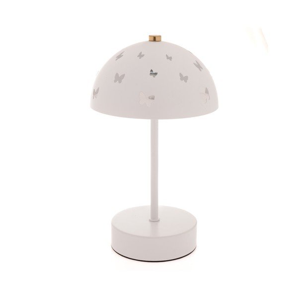 Balta metāla bērnu galda lampa Butterfly – Dakls