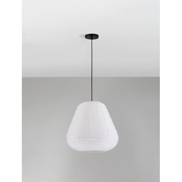 Balta lina piekaramā lampa ø 50 cm Linnet – Nova Luce-image-4