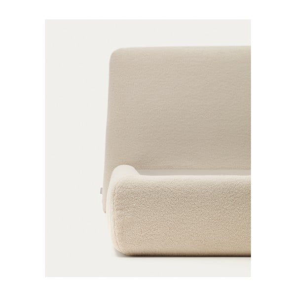 Bēša polsterēta divvietīga gulta 180x200 cm Martina – Kave Home-image-4