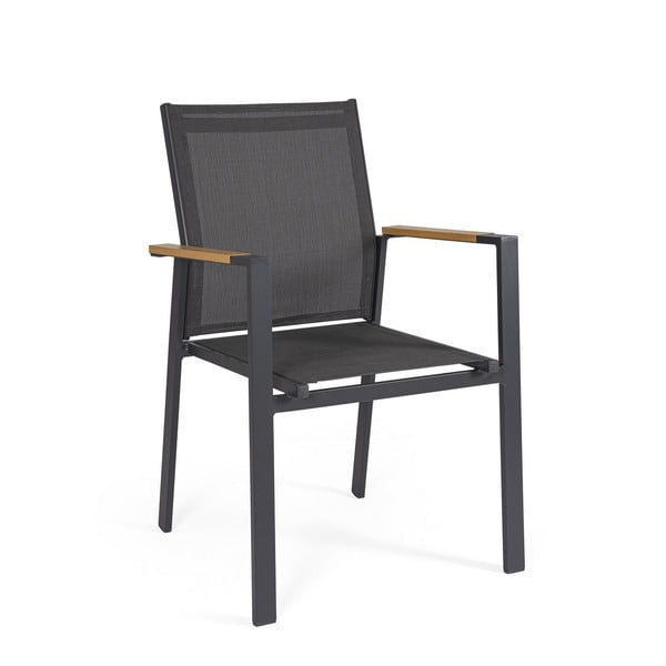 Antracīta pelēki metāla dārza krēsli (4 gab.) Heta – Bizzotto