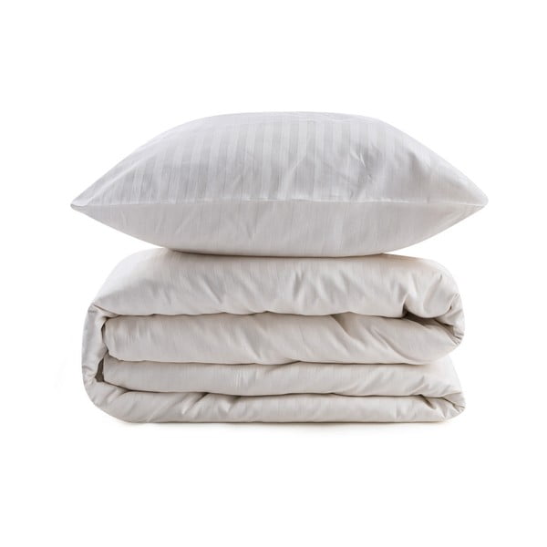 Krēmkrāsas vienvietīga gultas veļa no kokvilnas satīna 140x200 cm Lilyum – Mijolnir