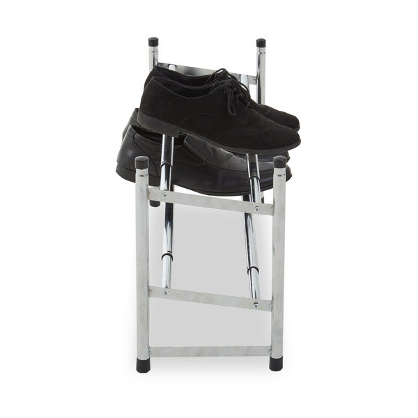 Sudraba krāsas metāla izvelkams apavu statīvs – Premier Housewares-image-4
