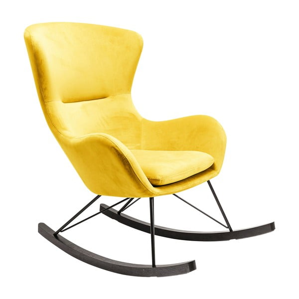 Dzeltens samta atpūtas krēsls Oslo – Kare Design