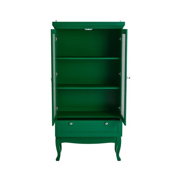 Zaļa piekarināma vitrīna no MDF 85x170,5x35 cm Prato – Ellos Home-image-4