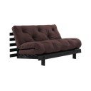 Tumši brūns salokāms dīvāns 140 cm Roots Black Night – Karup Design