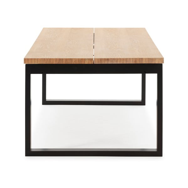 Ēdamgalds ar ozolkoka imitācijas galda virsmu 100x220 cm Rina – Marckeric-image-3