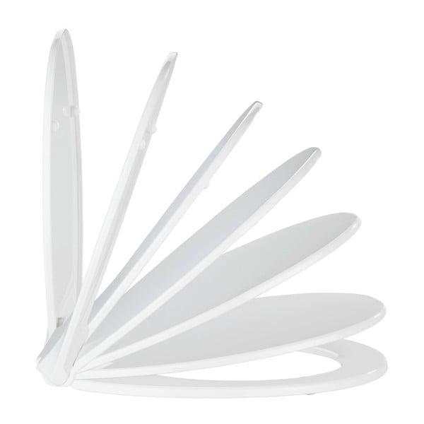 Balts tualetes poda sēdeklis ar vieglu aizvēršanas sistēmu Wenko Kos, 44 x 37 cm-image-3