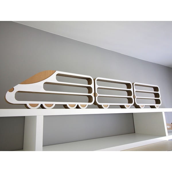 3 plauktu komplekts Unlimited Design for kids Locomotive and 2 cars-image-1