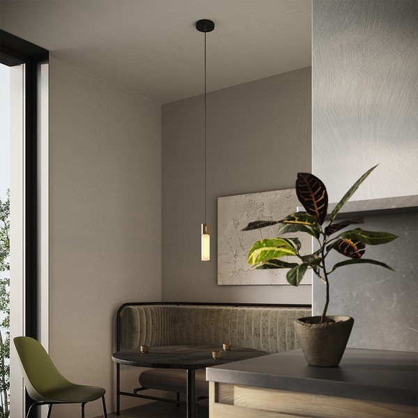 Zelta krāsas piekaramā lampa ar regulējamu spilgtumu ø 6 cm Basalt – tala-image-1