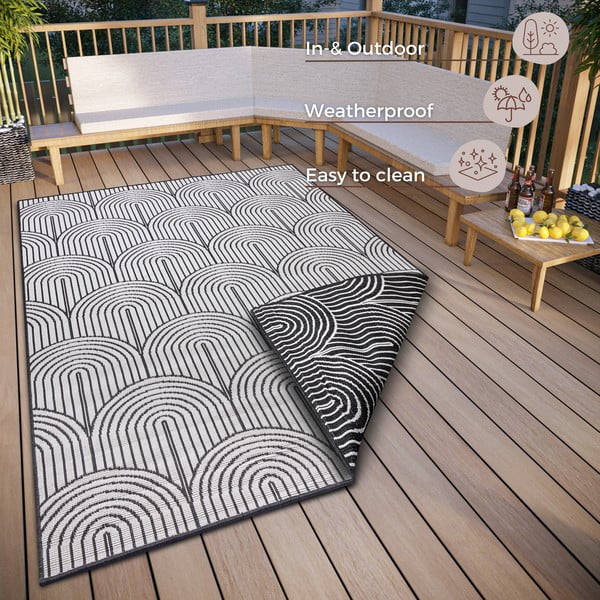 Melnbalts āra paklājs 120x170 cm Pangli Black – Hanse Home-image-3