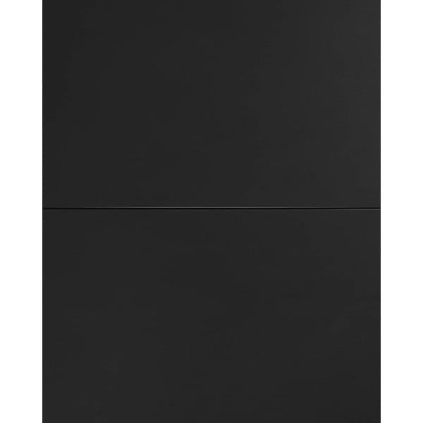 Melns apaļš izvelkams ēdamgalds ar stikla galda virsmu ø 160 cm Vashti – Kave Home-image-3