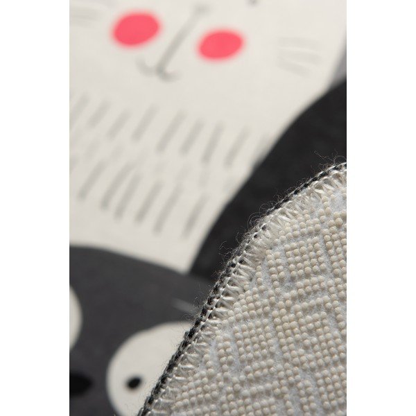 Pelēks neslīdošs bērnu paklājs Conceptum Hypnose Cats, 140 x 190 cm-image-1