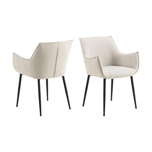 Krēmkrāsas polsterēts ēdamistabas krēsls Bonita – Actona-image-3