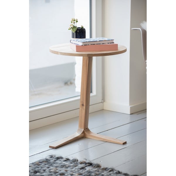 Apaļš akācijas masīvkoka kafijas galdiņš ø 40 cm Acina – Wenko-image-2