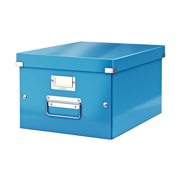 Zila kartona uzglabāšanas kaste ar vāku 28x37x20 cm Click&Store – Leitz