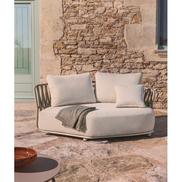 Bēšs/pelēkbrūns dārza modulārais dīvāns 167 cm Osani – Kave Home-image-2