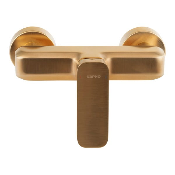 Zelta krāsas sienas jaucējkrāns dušai (ar 1 izvadu) Spy – Sapho-image-2