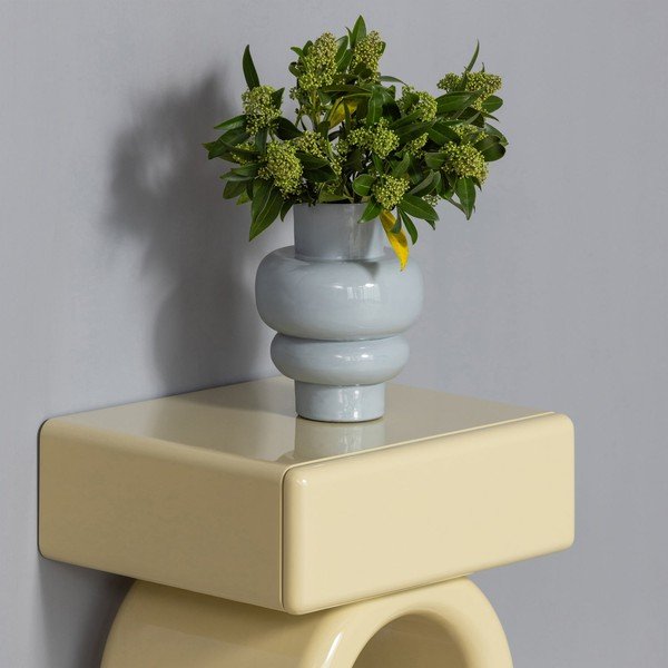 Gaiši pelēka metāla vāze (augstums 27 cm) Auri – WOOOD-image-1