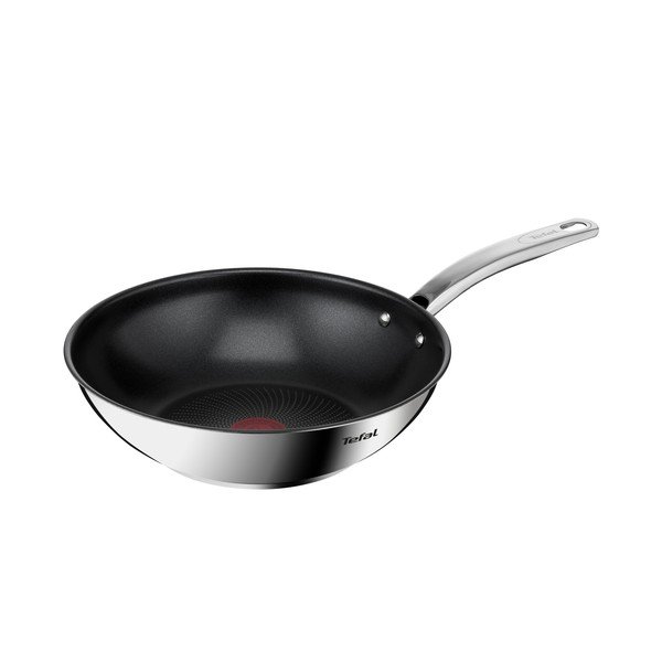 Wok nerūsējošā tērauda panna ar nelīpošu pārklājumu ø 28 cm Intuition B8171944 – Tefal