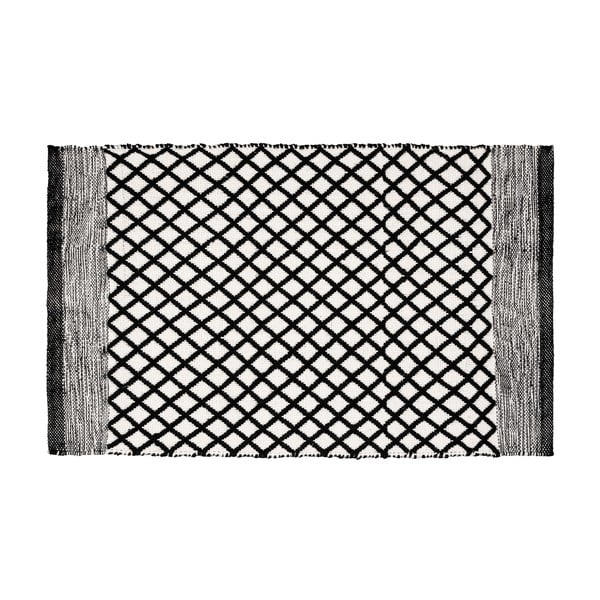 Melnbalts pārstrādātas plastmasas vannas istabas paklājiņš 50x80 cm Tara – Wenko